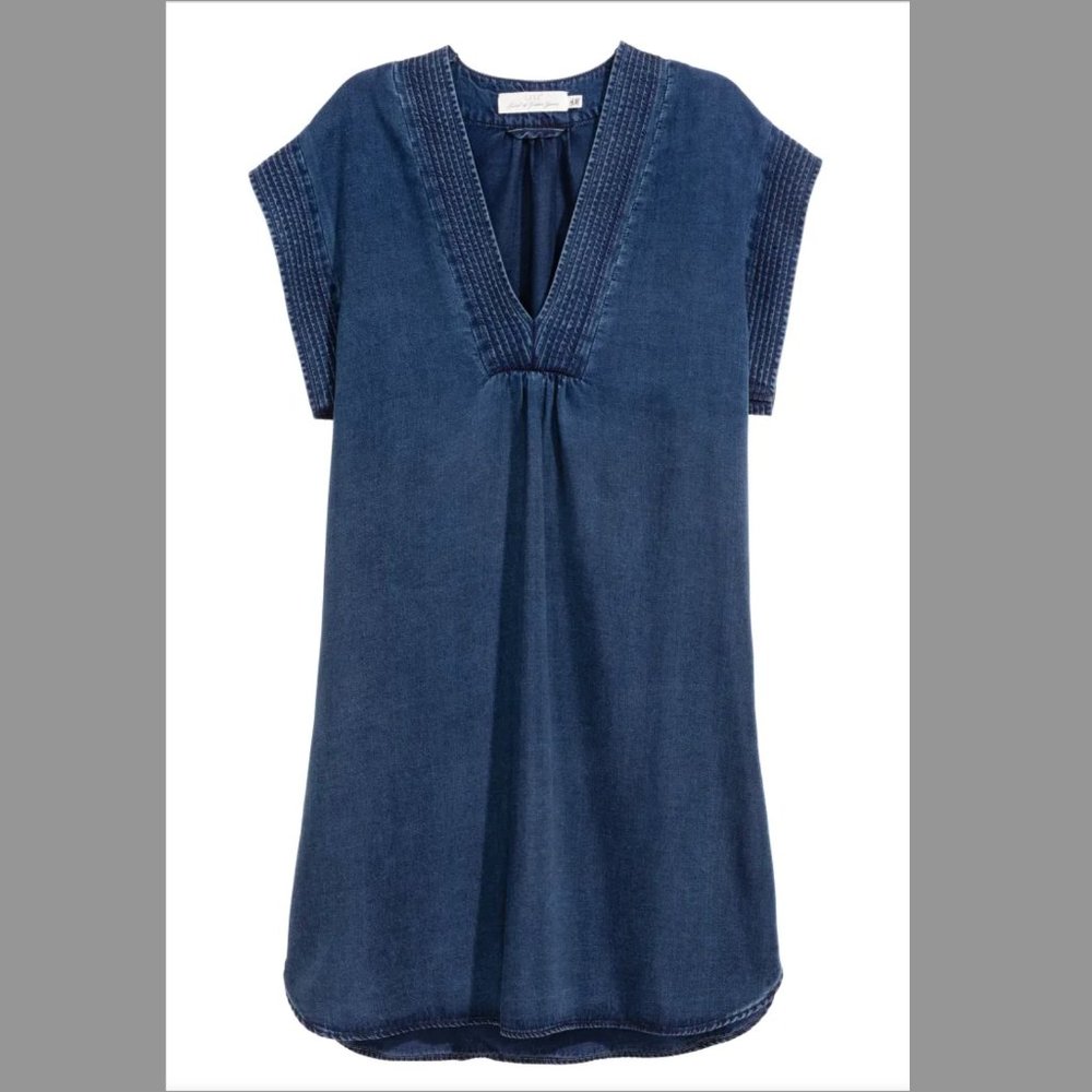NWOT H&M Lyocell Denim Dress - S, Blue